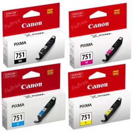 Cartridge Original Canon CLI-751 CLI751 751 751C CLI-751C Cyan, Tinta Printer Canon iX6770 iX6870 MG5470 MG5570 MG5670 MG6370 MG6470 MG7170 MG7570 MX727 MX927 iP7270 iP8770