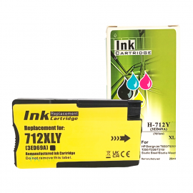 Cartridge Xantri HPC 712XL Yellow, Refill 712 XL Printer HPC DesignJet T650 T630 T250 T230 T210 Chip