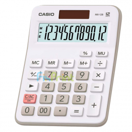 Kalkulator Casio MX-12B-WE 12 Digit, Calculator Desktop 12 Digits MX 12B White Original