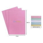 Kertas Brief Card A4 160gr isi 100Lmbr Merah Muda, Kertas Manila BC (Brief Card) A4 210mm x 297mm For Inkjet Laserjet isi 100Lmbr Paper Brief Pink