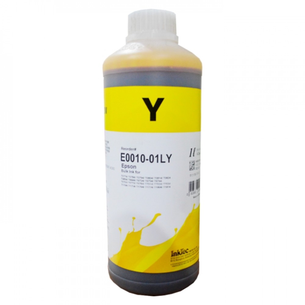 Tinta Refill Inktec E0010-01L Dye Base Yellow 1 Liter, Printer EP L800 Stylus 1390 1400 R295 R390 CX5000 CX5500 CX5501