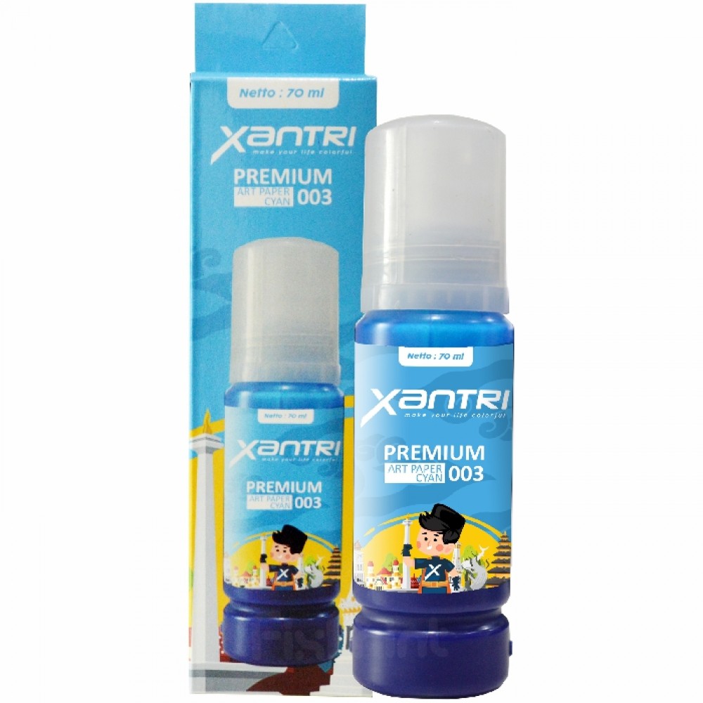 Tinta Xantri Art Paper 003 Cyan 70ml, Printer EP L1110 L3110 L3116 L3150 L3156 L4150 L5190 L6160 L6170 L6190